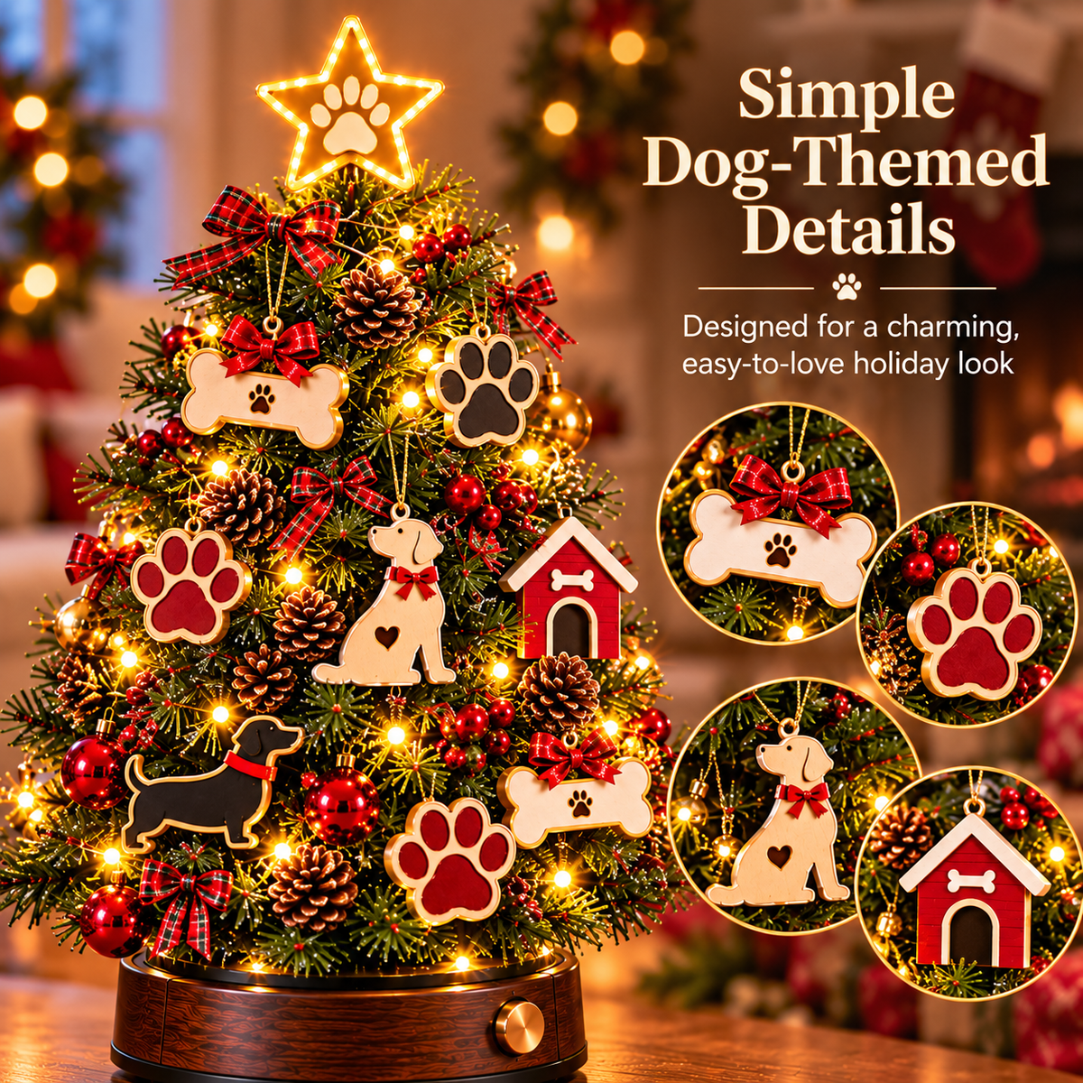 Dog Lover Christmas Tree simple hanging pet ornaments