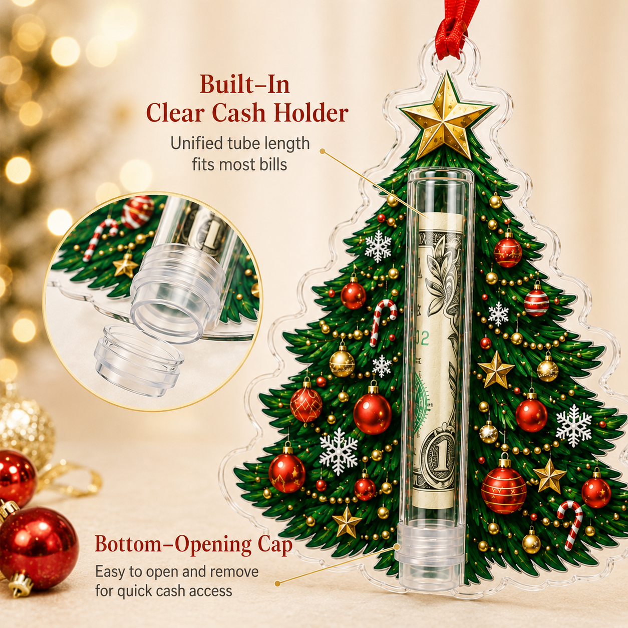 🎁💵 Christmas Cash Holder Ornament — Turn Cash Into a Christmas Surprise