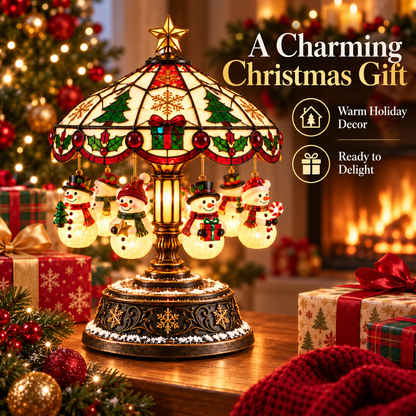⛄✨ Christmas Snowman Rotating Light