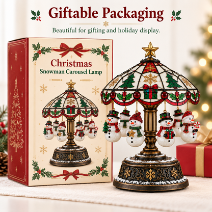 ⛄✨ Christmas Snowman Rotating Light