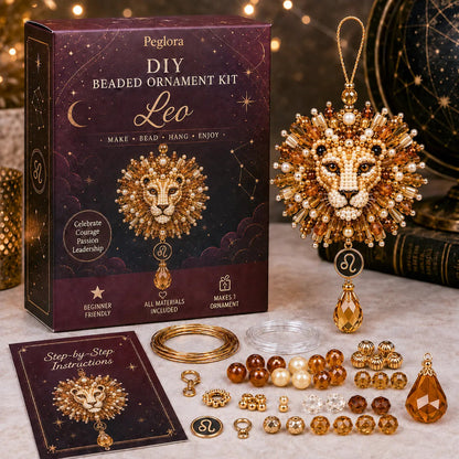 🌙 Beginner-Friendly Zodiac Blessing Beaded Ornament DIY Kit Collection