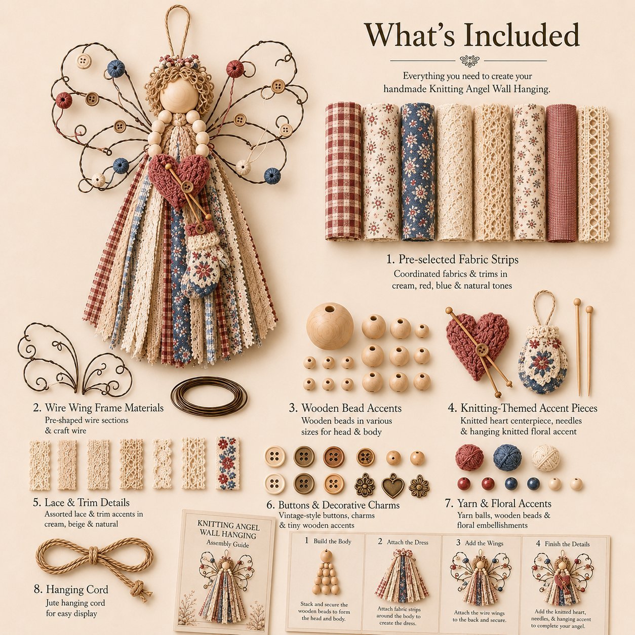 🪽 Angel Fabric Hanging DIY Kit