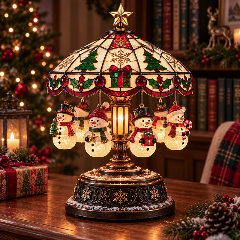 ⛄✨ Christmas Snowman Rotating Light