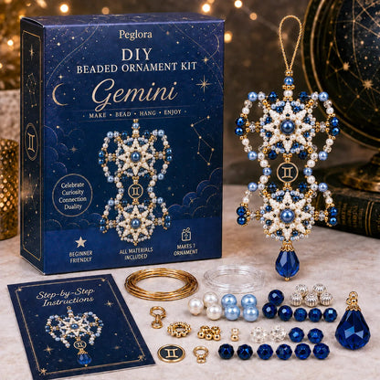 🌙 Beginner-Friendly Zodiac Blessing Beaded Ornament DIY Kit Collection
