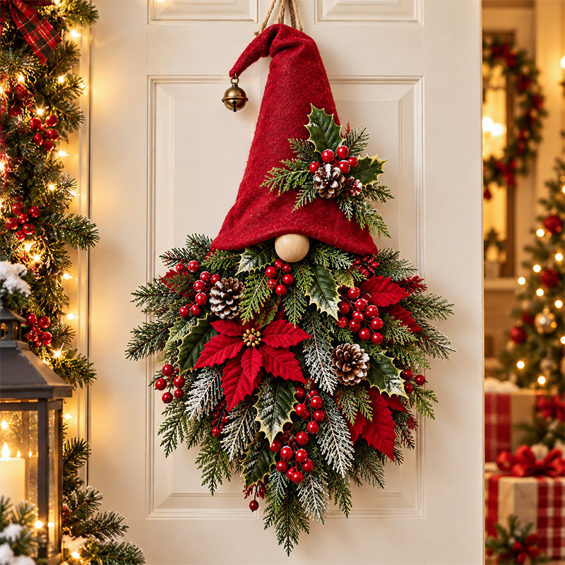Christmas Evergreen Gnome Door Hanger