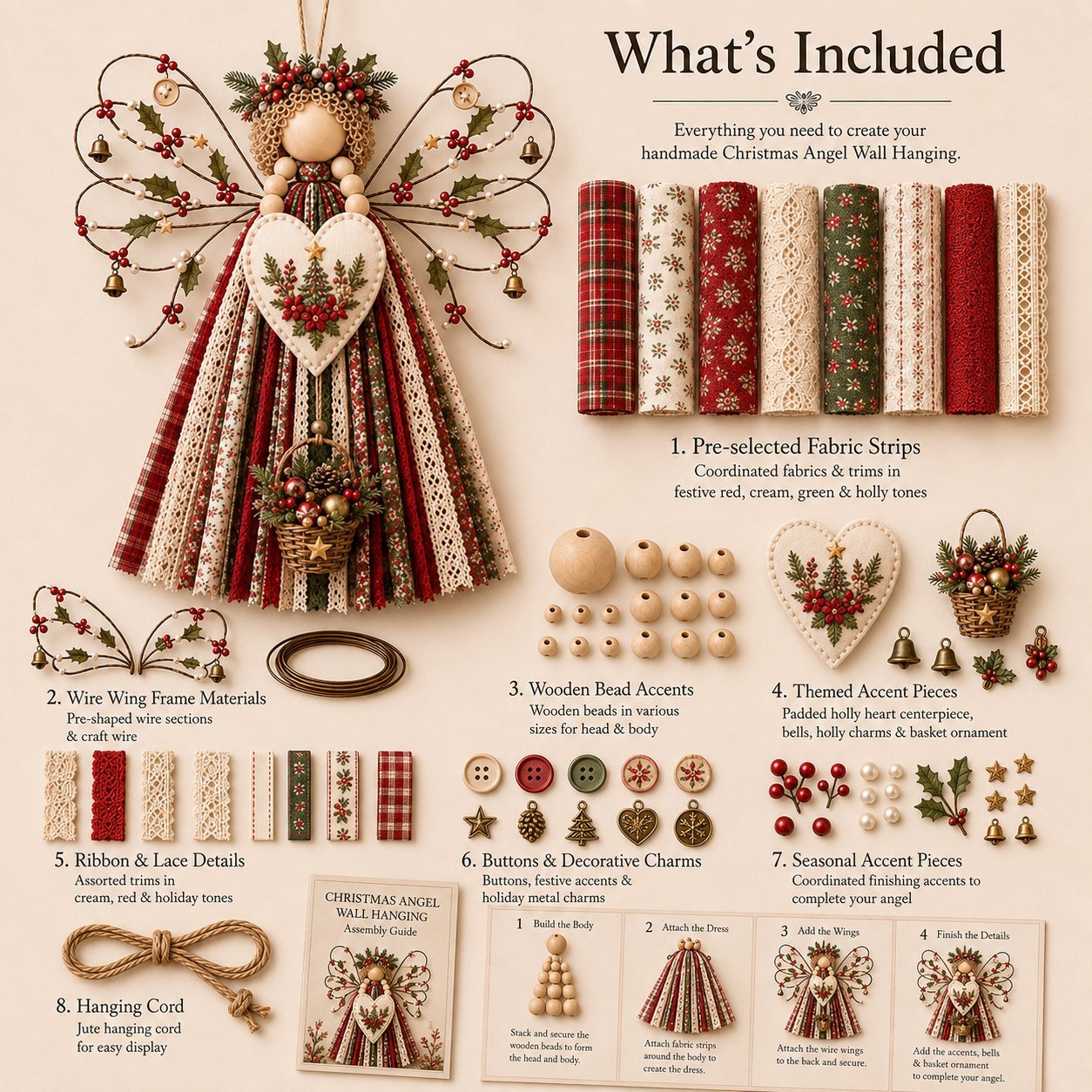 🪽 Angel Fabric Hanging DIY Kit
