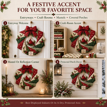 🎄Beginner-Friendly Christmas Fabric Wreath DIY Kit