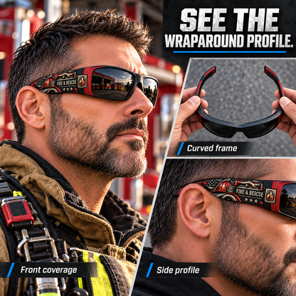 🚒🔥 Fire & Rescue Sunglasses – Courage in Action Tribute Shades