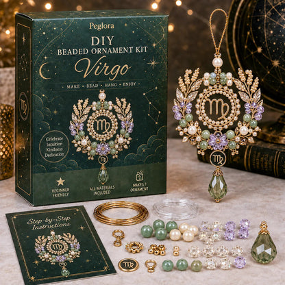 🌙 Beginner-Friendly Zodiac Blessing Beaded Ornament DIY Kit Collection