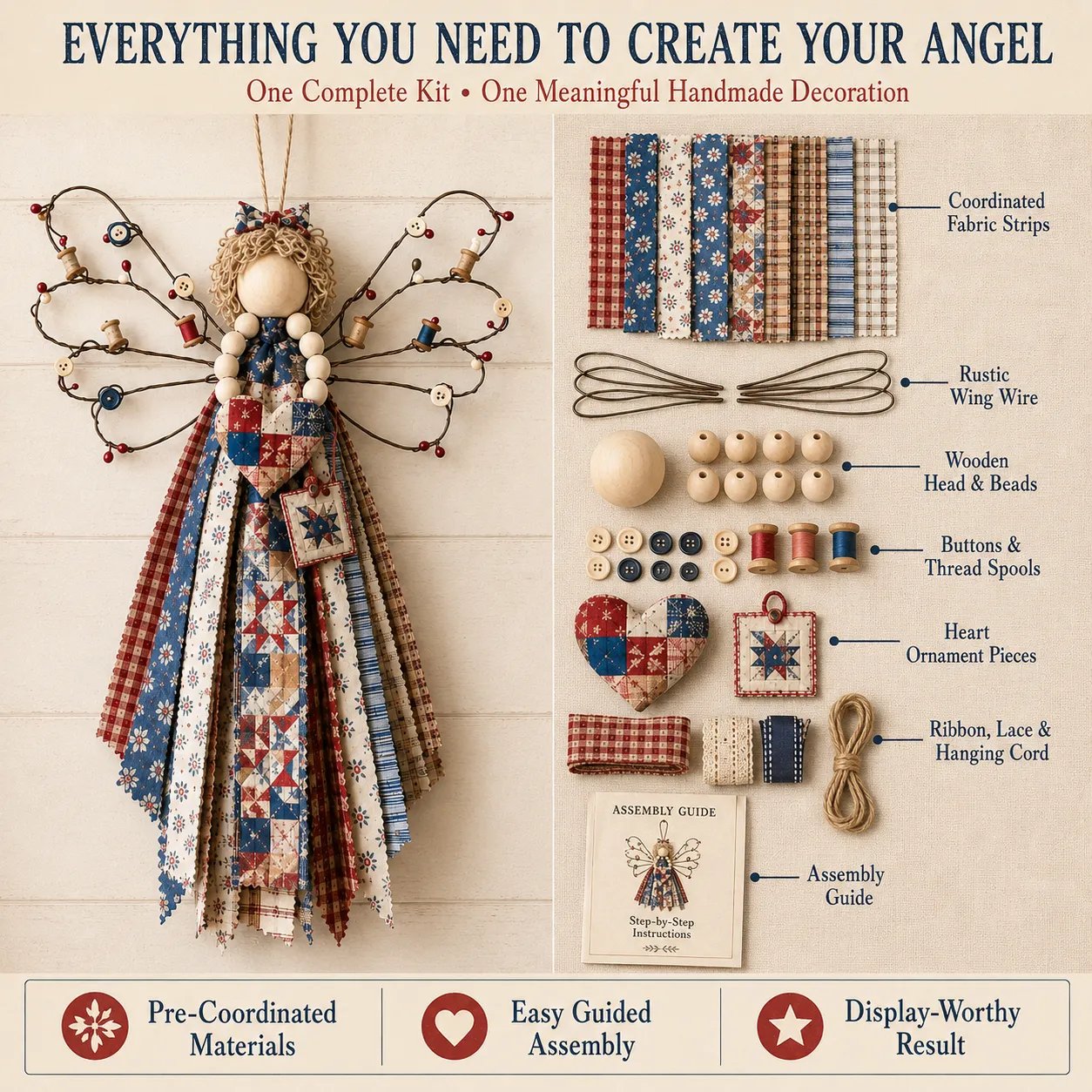 🪽 Angel Fabric Hanging DIY Kit